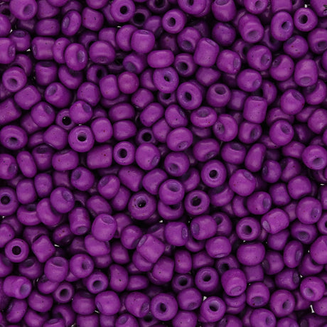 Rocailles Glasperlen 3 mm unregelmässige Grösse – Dark Violet - PerlineBeads