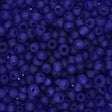 Rocailles Glasperlen 3 mm unregelmässige Grösse – Frosted Blue - PerlineBeads