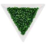 Rocailles Glasperlen 3 mm unregelmässige Grösse – Frosted Green - PerlineBeads