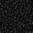 Rocailles Glasperlen 3 mm unregelmässige Grösse – Opaque Black - PerlineBeads
