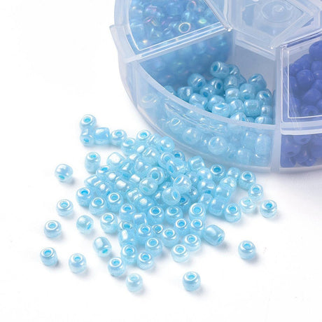 Rocailles Glasperlen 6/0 unregelmässige Grösse – Set B - PerlineBeads