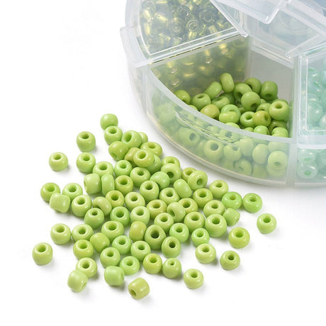 Rocailles Glasperlen 6/0 unregelmässige Grösse – Set C - PerlineBeads