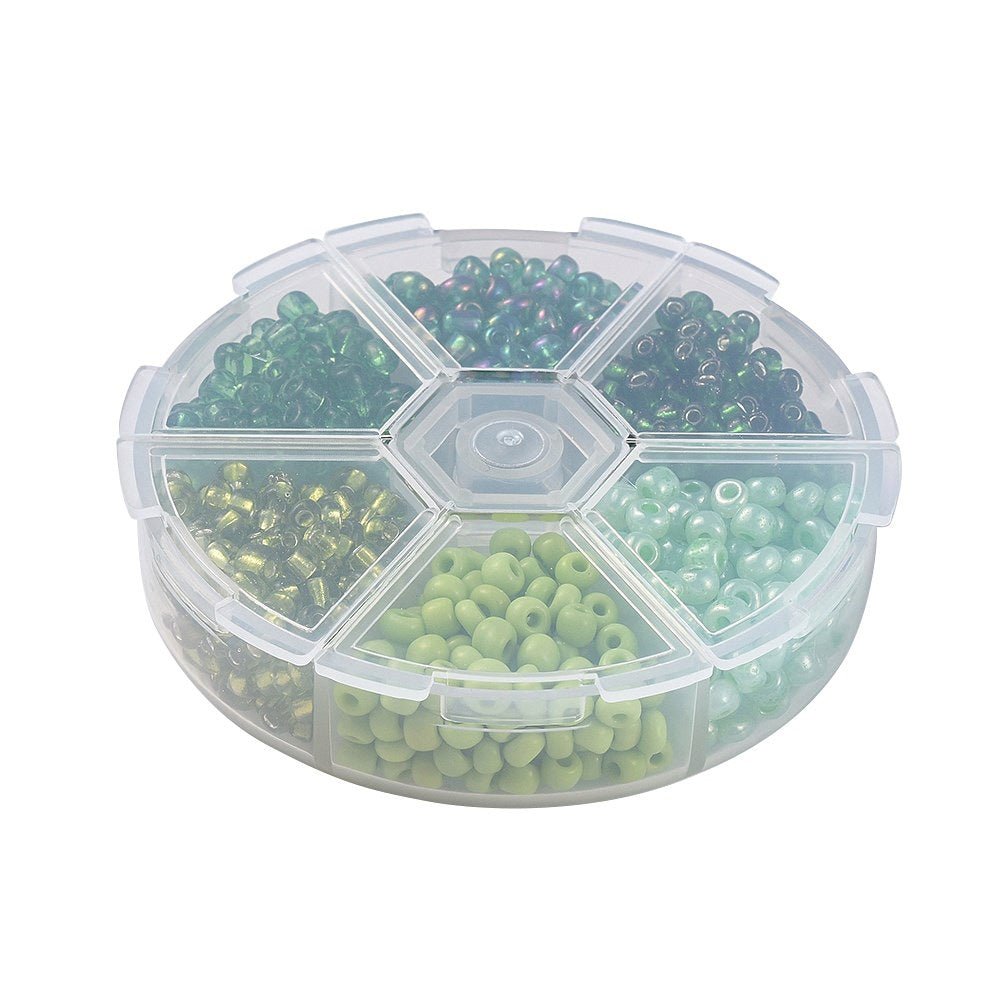 Rocailles Glasperlen 6/0 unregelmässige Grösse – Set C - PerlineBeads