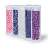 Rocailles Glasperlen Mix 8/0 unregelmässige Grösse – Blue Orchid - PerlineBeads