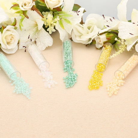 Rocailles Glasperlen Mix 8/0 unregelmässige Grösse – Cotton Candy - PerlineBeads