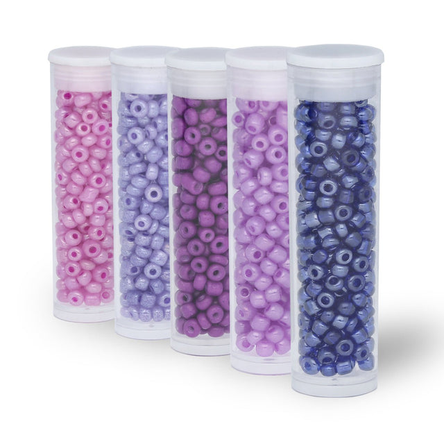 Rocailles Glasperlen Mix 8/0 unregelmässige Grösse – Lavender Dream - PerlineBeads