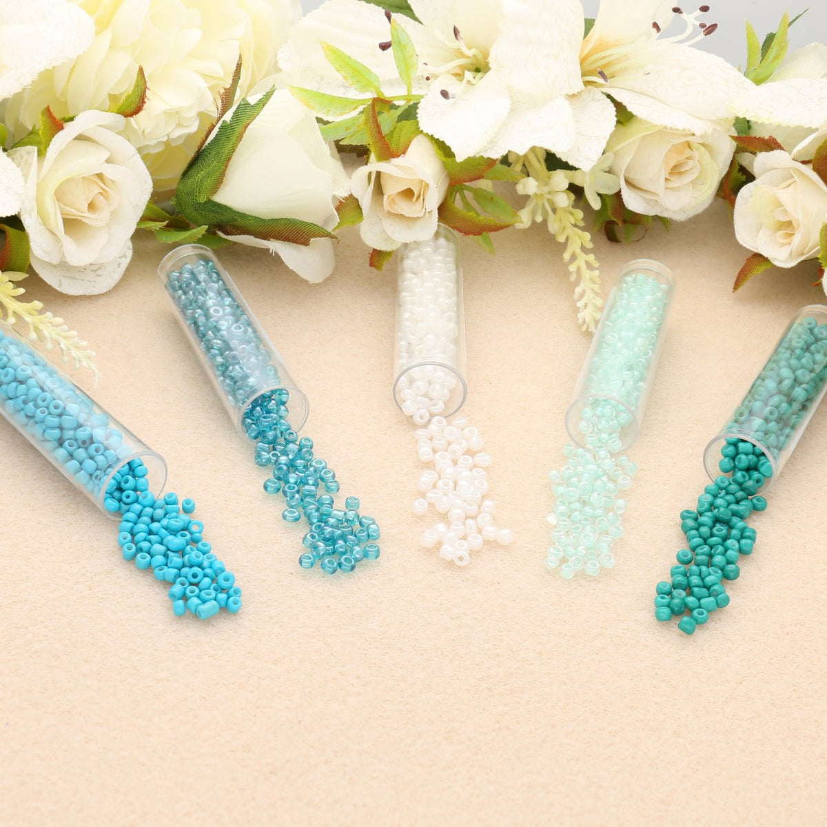 Rocailles Glasperlen Mix 8/0 unregelmässige Grösse – Ocean - PerlineBeads