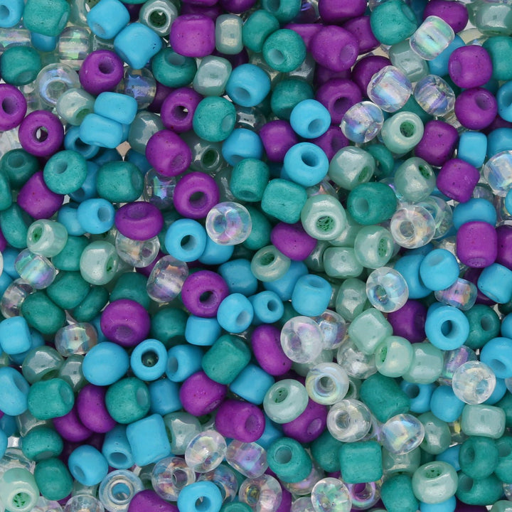 Rocailles Glasperlen Mix 8/0 unregelmässige Grösse – Seafoam Serenade - PerlineBeads