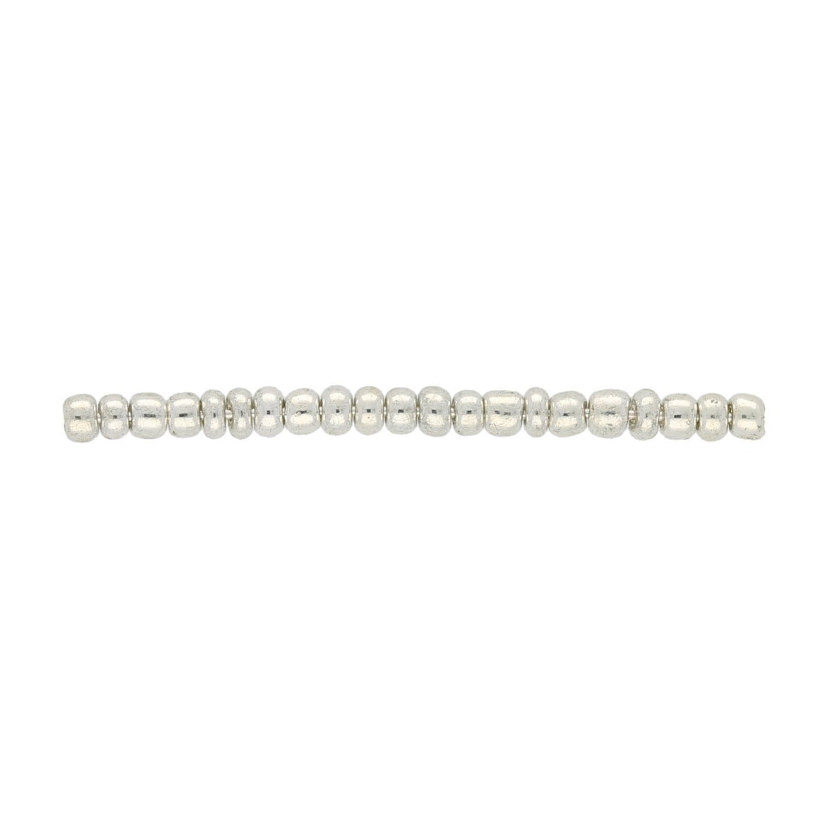Rocailles Perlen 2 mm unregelmässige Grösse – Silver - PerlineBeads
