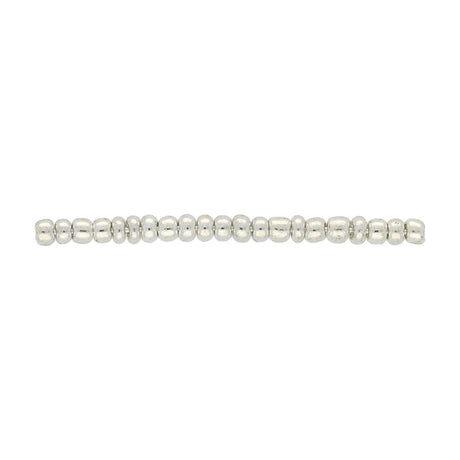 Rocailles Perlen 2 mm unregelmässige Grösse – Silver - PerlineBeads