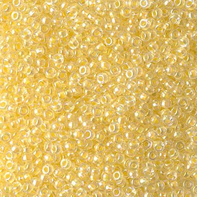 Rocailles-Perlen Miyuki 11/0 – Crystal Lined Light Yellow AB - PerlineBeads