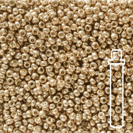 Rocailles-Perlen Miyuki 11/0 – Duracoat Galvanized Light Champagne - PerlineBeads