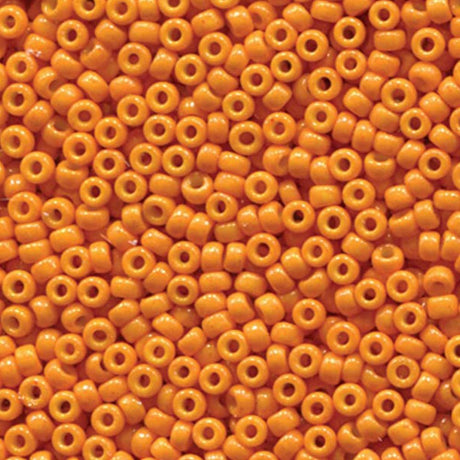 Rocailles-Perlen Miyuki 11/0 – Duracoat Opaque Dyed Orange - PerlineBeads