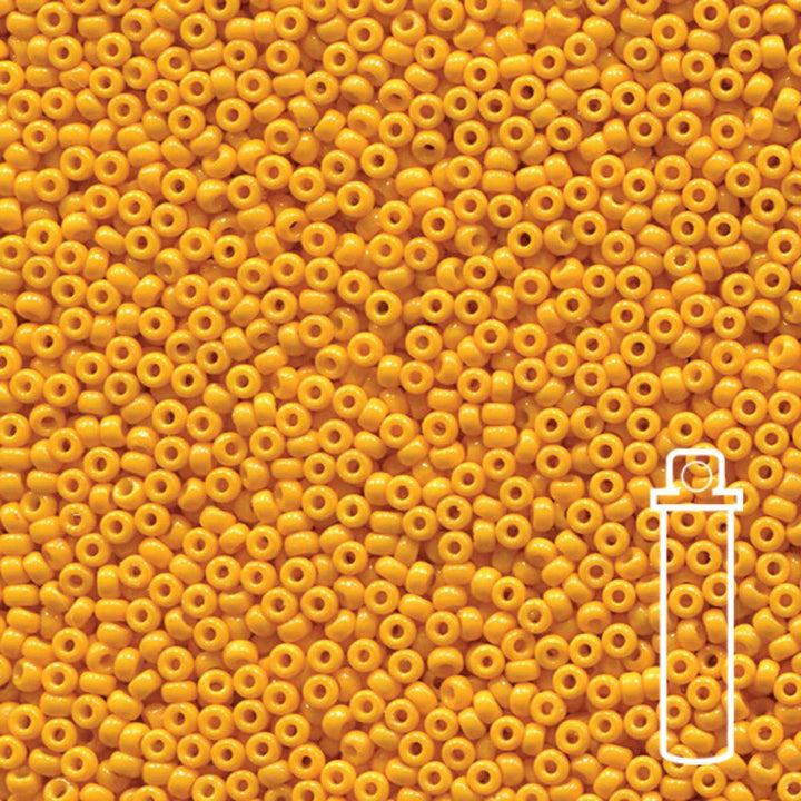 Rocailles-Perlen Miyuki 11/0 – Duracoat Opaque Dyed Yellow - PerlineBeads