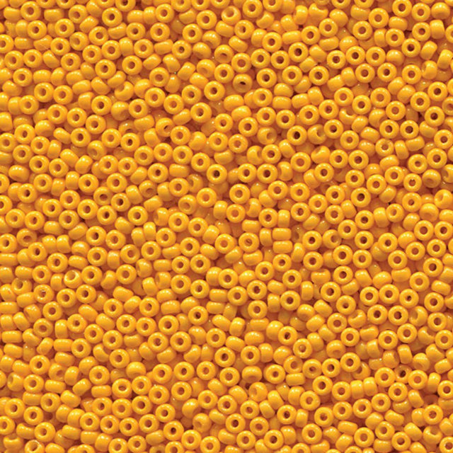 Rocailles-Perlen Miyuki 11/0 – Duracoat Opaque Dyed Yellow - PerlineBeads