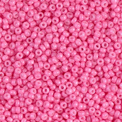 Rocailles-Perlen Miyuki 11/0 – Dyed Opaque Pink - PerlineBeads