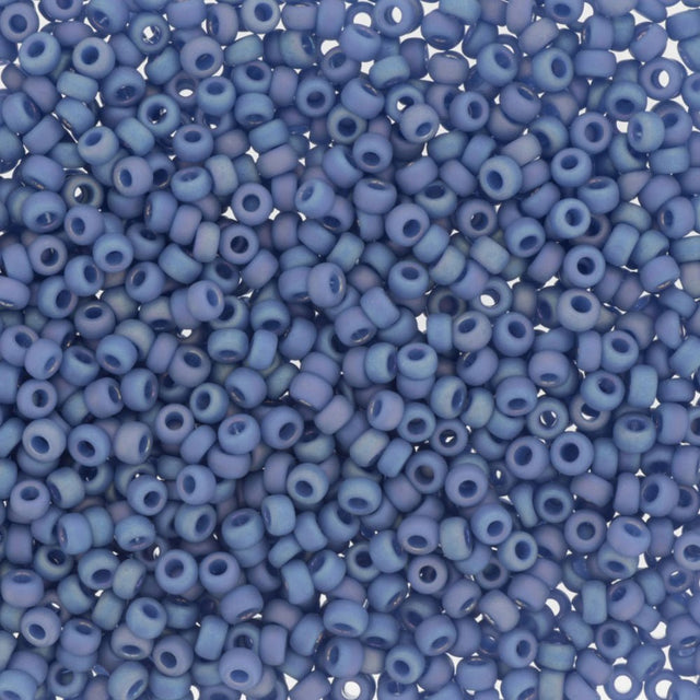 Rocailles-Perlen Miyuki 11/0 – Frost Opaque Glaze Rainbow Soft Blue - PerlineBeads