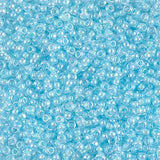 Rocailles-Perlen Miyuki 11/0 – Lined Sky Blue AB - PerlineBeads