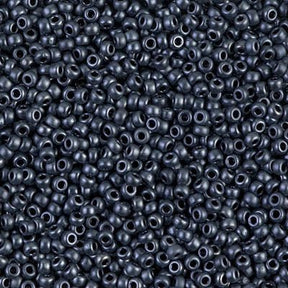 Rocailles-Perlen Miyuki 11/0 – Matte Gunmetal - PerlineBeads