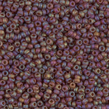 Rocailles-Perlen Miyuki 11/0 – Matte Transparent Light Brown AB - PerlineBeads