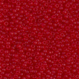 Rocailles-Perlen Miyuki 11/0 – Matte Transparent Red - PerlineBeads