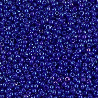 Rocailles-Perlen Miyuki 11/0 – Opaque Cobalt Luster - PerlineBeads