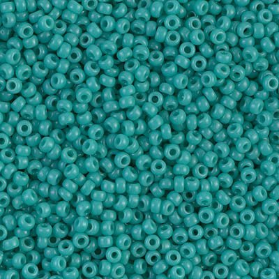 Rocailles-Perlen Miyuki 11/0 – Opaque Turquoise Green - PerlineBeads