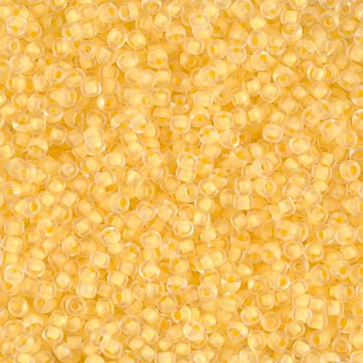 Rocailles-Perlen Miyuki 11/0 – Semi-Matte Dafodil Lined Crystal - PerlineBeads