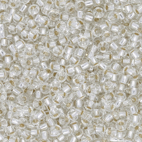 Rocailles-Perlen Miyuki 11/0 – Silver Lined Crystal - PerlineBeads