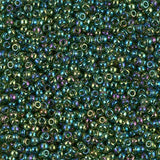 Rocailles-Perlen Miyuki 11/0 – Transparent Olive Green AB - PerlineBeads