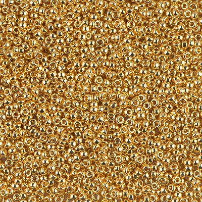 Rocailles-Perlen Miyuki 15/0 – 24 KT Gold Plate - PerlineBeads