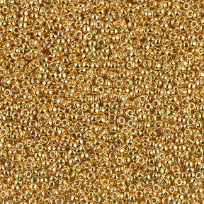 Rocailles-Perlen Miyuki 15/0 – 24 KT Gold Plate - PerlineBeads