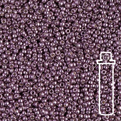 Rocailles-Perlen Miyuki 15/0 – Duracoat Galvanized Eggplant - PerlineBeads