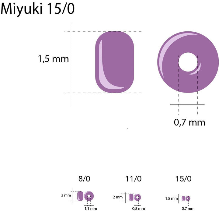 Rocailles-Perlen Miyuki 15/0 – Duracoat Galvanized Gold - PerlineBeads