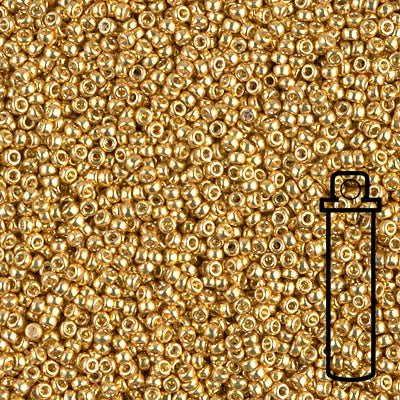 Rocailles-Perlen Miyuki 15/0 – Duracoat Galvanized Gold - PerlineBeads