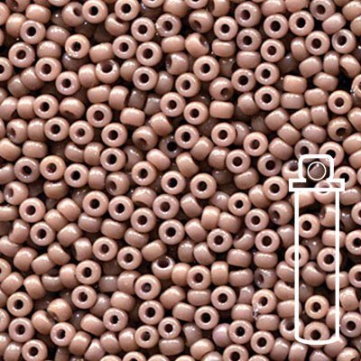 Rocailles-Perlen Miyuki 15/0 – Duracoat Opaque Dyed Gray - PerlineBeads