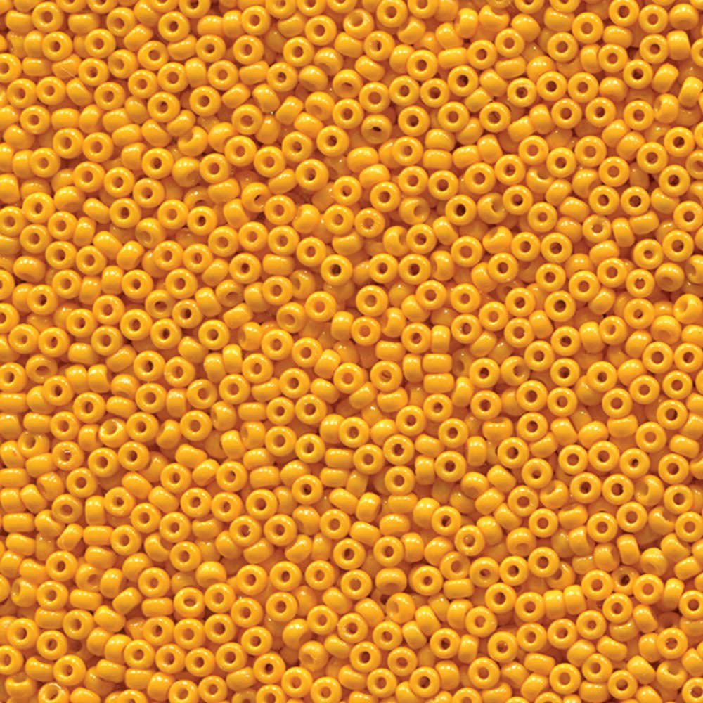 Rocailles-Perlen Miyuki 15/0 – Duracoat Opaque Dyed Yellow - PerlineBeads