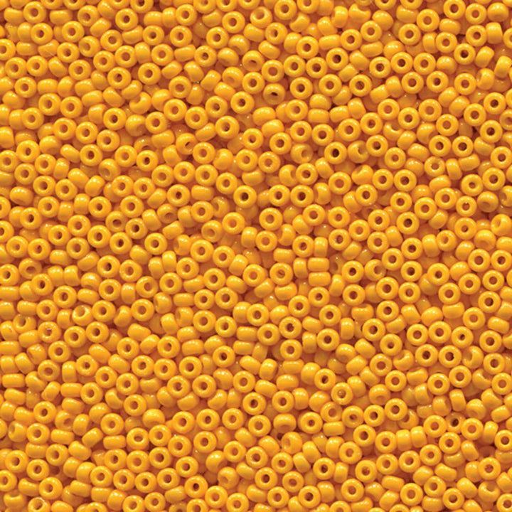 Rocailles-Perlen Miyuki 15/0 – Duracoat Opaque Dyed Yellow - PerlineBeads