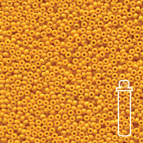 Rocailles-Perlen Miyuki 15/0 – Duracoat Opaque Dyed Yellow - PerlineBeads