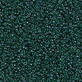 Rocailles-Perlen Miyuki 15/0 – Lined Green/Teal Luster - PerlineBeads