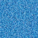 Rocailles-Perlen Miyuki 15/0 – Lined Light Blue AB - PerlineBeads