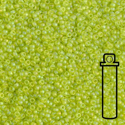 Rocailles-Perlen Miyuki 15/0 – Matte Chartreuse AB - PerlineBeads