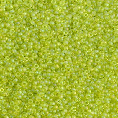 Rocailles-Perlen Miyuki 15/0 – Matte Chartreuse AB - PerlineBeads