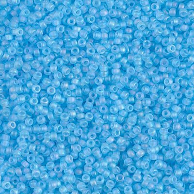 Rocailles-Perlen Miyuki 15/0 – Matte Light Blue - PerlineBeads