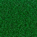 Rocailles-Perlen Miyuki 15/0 – Matte Transparent Green - PerlineBeads
