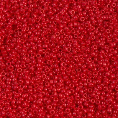 Rocailles-Perlen Miyuki 15/0 – Opaque Red - PerlineBeads