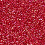 Rocailles-Perlen Miyuki 15/0 – Opaque Red AB - PerlineBeads