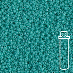 Rocailles-Perlen Miyuki 15/0 – Opaque Turquoise Green - PerlineBeads