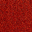 Rocailles-Perlen Miyuki 15/0 – Semi-Matte Silver Lined Dark Ruby - PerlineBeads
