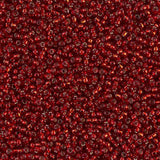 Rocailles-Perlen Miyuki 15/0 – Silver Lined Burnt Orange - PerlineBeads
